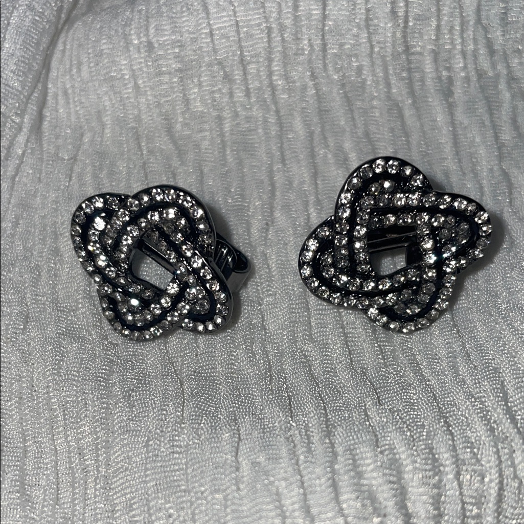 CC Twisted Silver Knot Earrings 23$